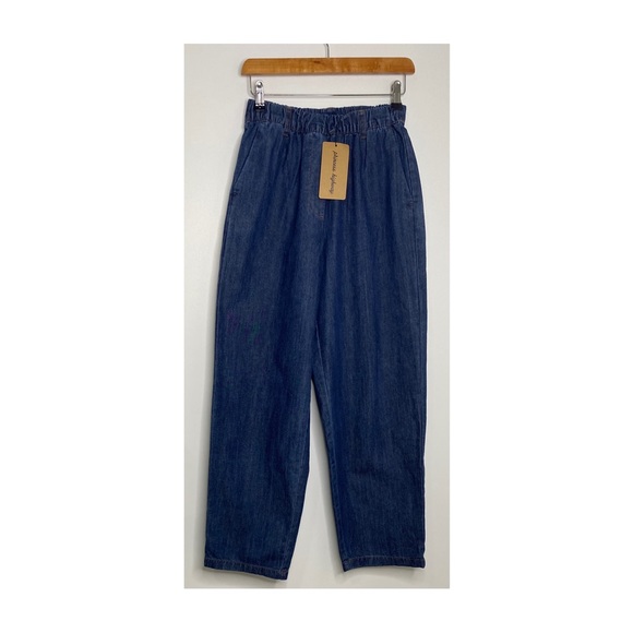 Womens Princess Highway light weight denim paperbag waist pants size 8 BNWT - Picture 2 of 11
